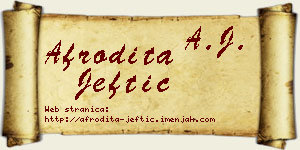 Afrodita Jeftić vizit kartica